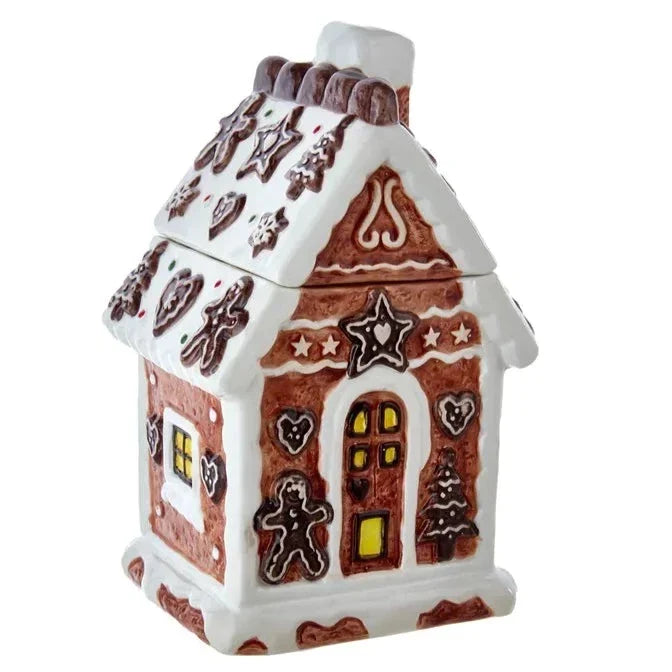 10.2" Gingerbread House Cookie Jar - Christmas Decor - The Well Appointed House