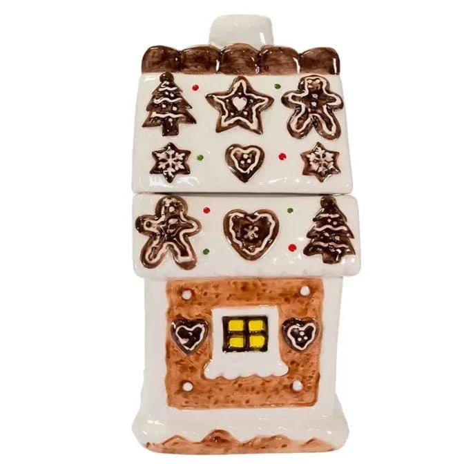 10.2" Gingerbread House Cookie Jar - Christmas Decor - The Well Appointed House