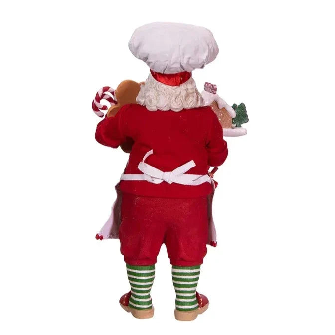 10.5" Fabriché™ Gingerbread Chef Santa - Christmas Decor - The Well Appointed House
