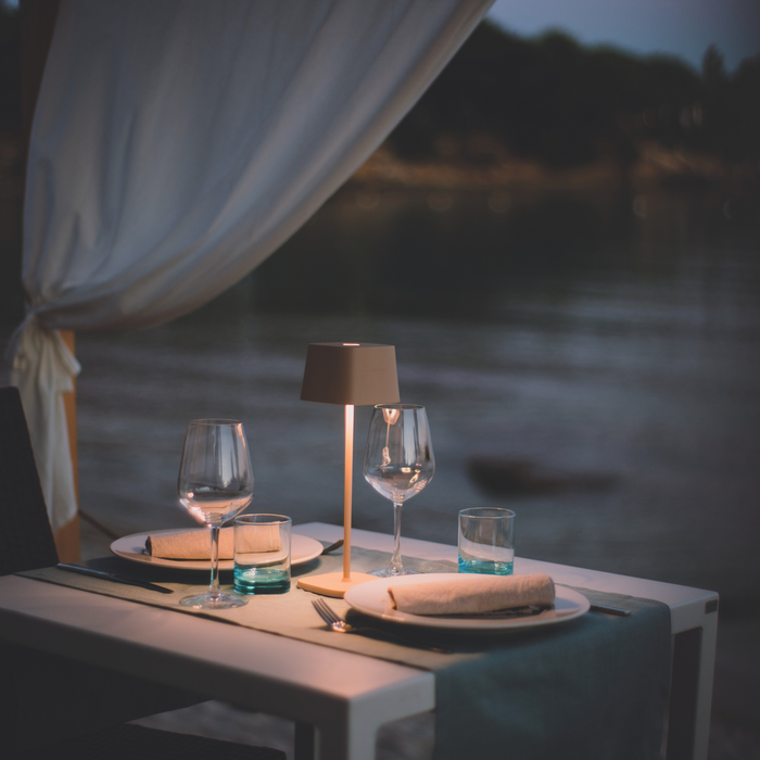 11" Indoor/Outdoor Square Cordless Lamp - Available in Various Color Options - The Well Appointed House
