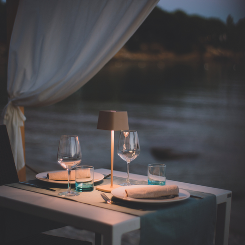 11" Indoor/Outdoor Square Cordless Lamp - Available in Various Color Options - The Well Appointed House