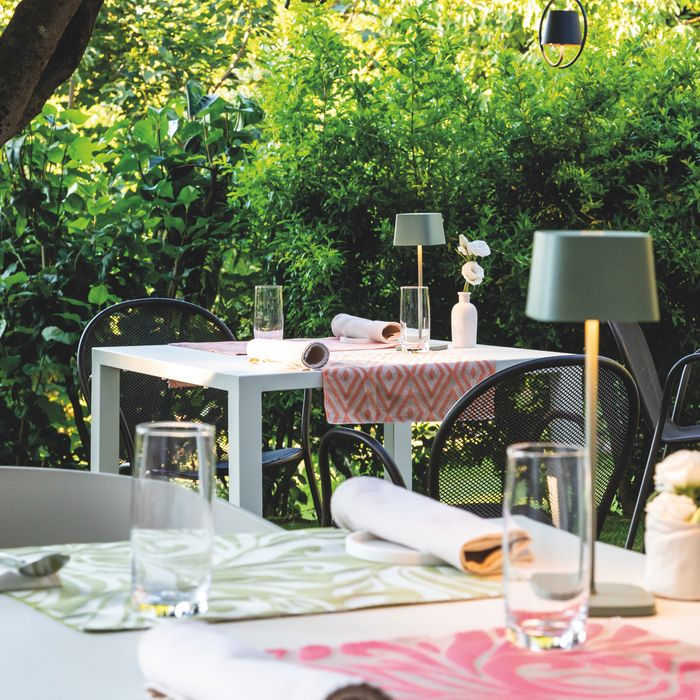 11" Indoor/Outdoor Square Cordless Lamp - Available in Various Color Options - The Well Appointed House