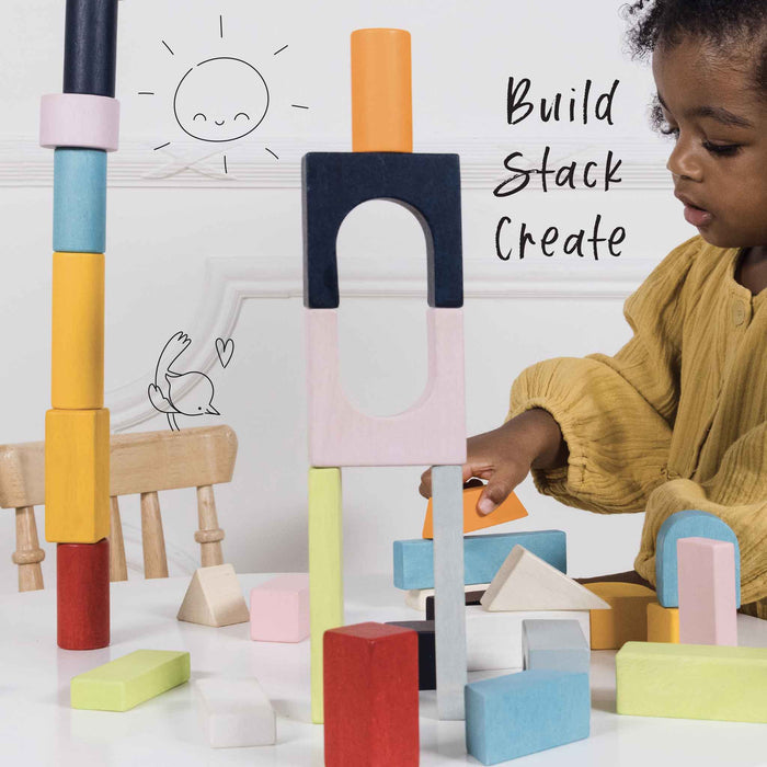 60 Building Blocks & Cotton Bag - The Well Appointed House