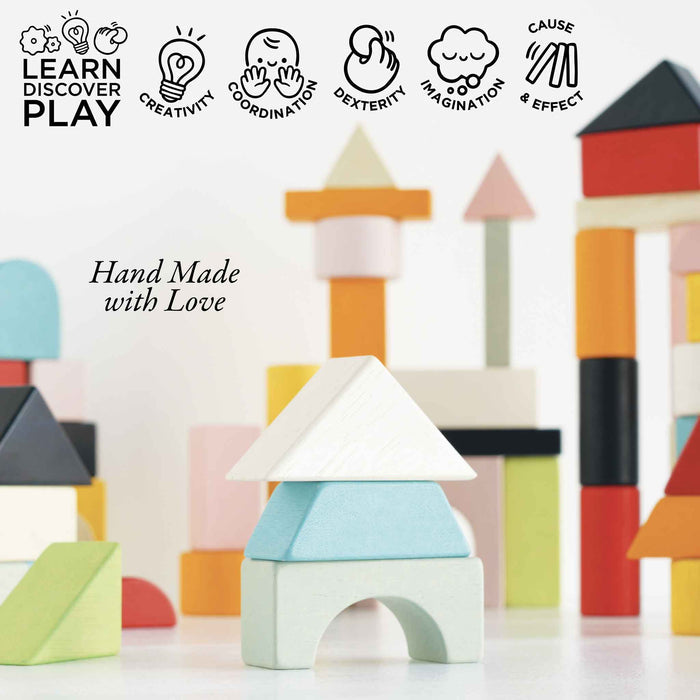 60 Building Blocks & Cotton Bag - The Well Appointed House