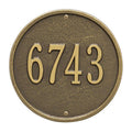 9'' One Line Round Wall Plaque - Available in Variety of Finishes - Address Signs & Mailboxes - The Well Appointed House