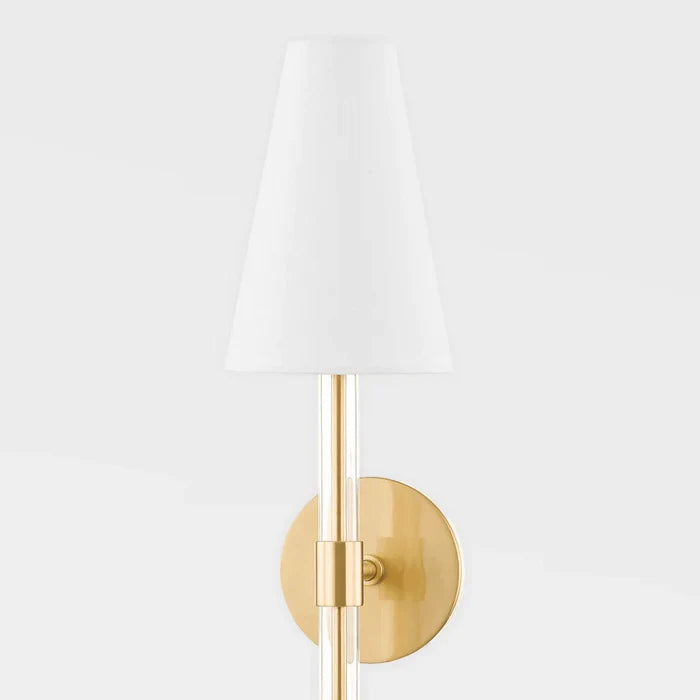 Aged Brass & Acrylic Linear Janelle Wall Sconce - Sconces - The Well Appointed House