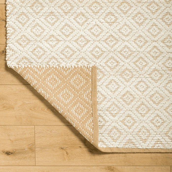 Ahlat Cream & Brown Wool Blend Area Rug - Available in a Variety of Sizes - Rugs - The Well Appointed House