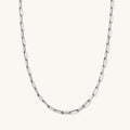 Sterling silver Alex paperclip chain necklace by Beads by Tara
