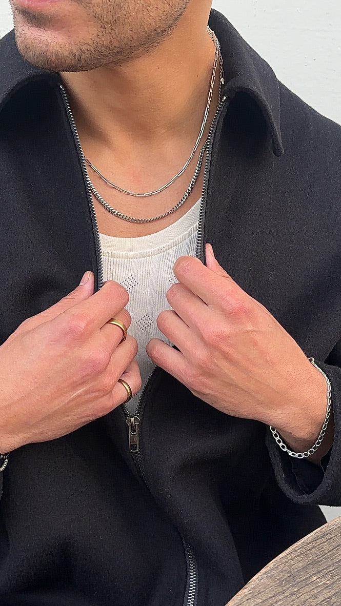Sterling silver Alex paperclip chain necklace, part of the Beads by Tara collection