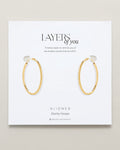 Bryan Anthonys Layers of You Aligned Gold Hoop Earrings On Card