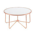 Alivia - Coffee Table - Frosted Glass & Rose Gold