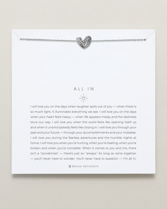 Bryan Anthonys All In Silver Bracelet On Card