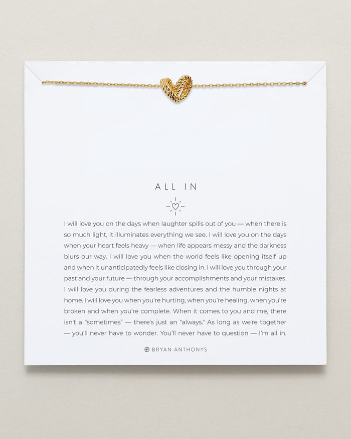 Bryan Anthonys All In Gold Necklace On Card