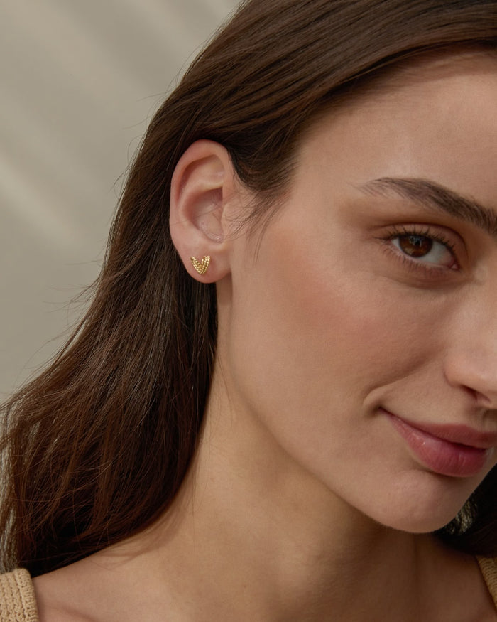 Bryan Anthonys All In Gold Stud Earring On Model