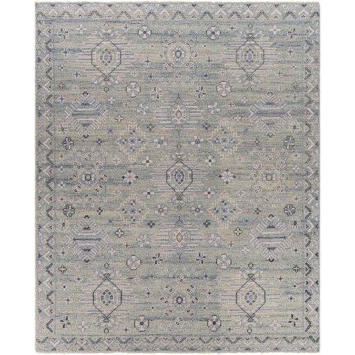 Almeria Hand Knotted Denim, Black & Cream Area Rug - Available in a Variety of Sizes - Rugs - The Well Appointed House