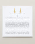 Bryan Anthonys Always In My Heart Gold Huggie Earring On Card