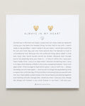 Bryan Anthonys Always In My Heart Gold Stud Earring On Card