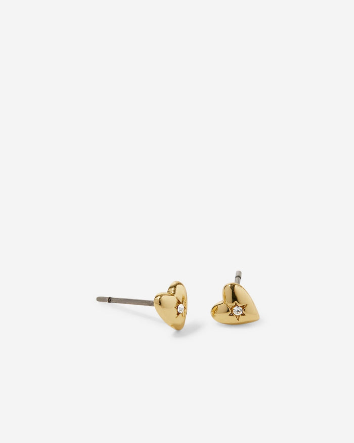 Bryan Anthonys Always In My Heart Gold Stud Earring Macro