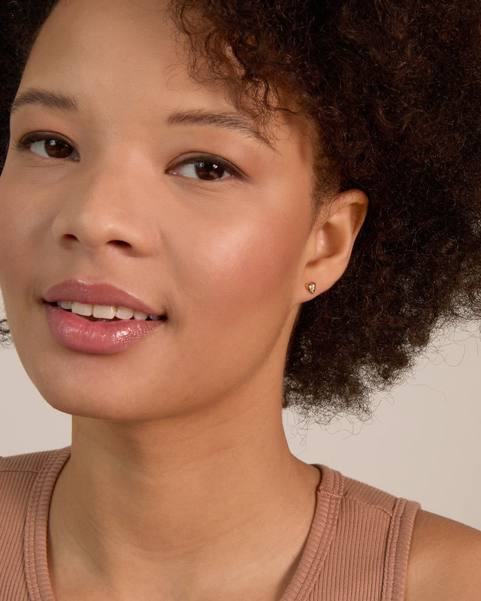 Bryan Anthonys Always In My Heart Gold Stud Earring On Model