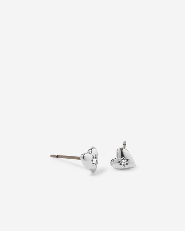 Bryan Anthonys Always In My Heart Silver Stud Earring Macro