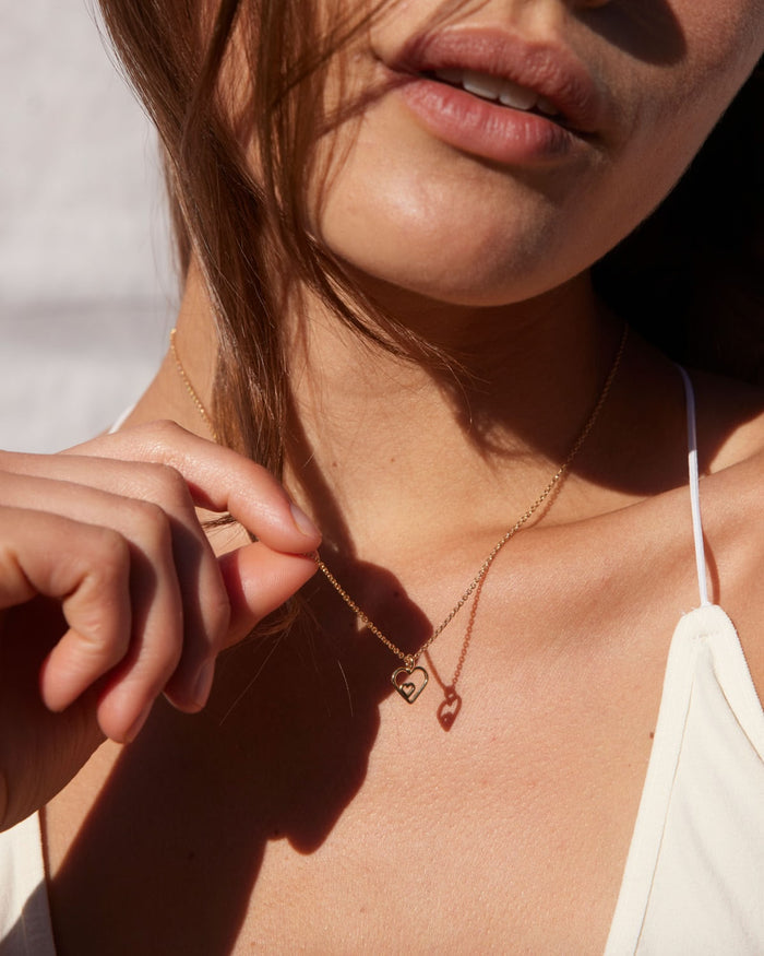 Bryan Anthonys Always in My Heart Necklace Gold Necklace On Model