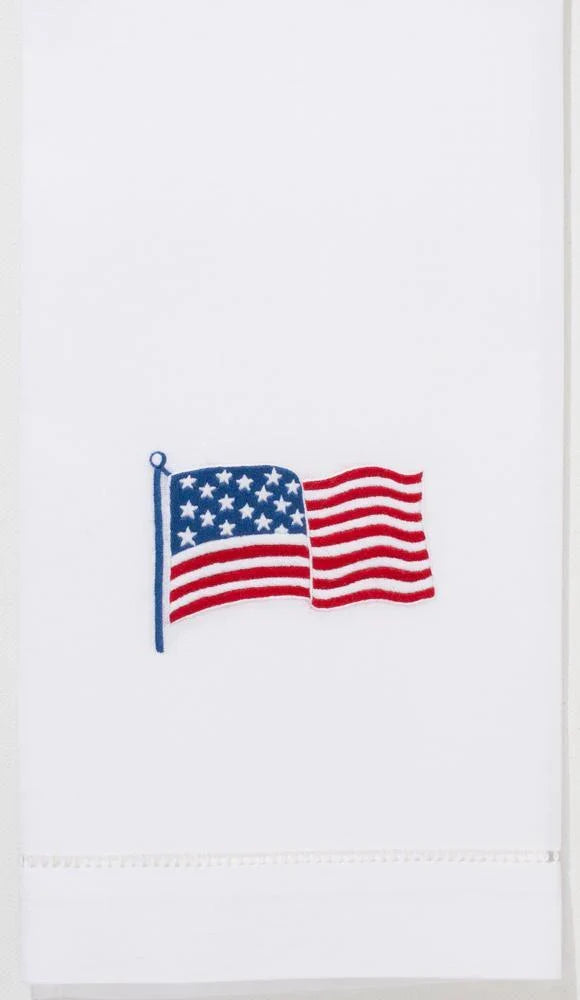 Set of 2 American Flag Cotton Hand Towels - Hand Towels -  The Well Appointed House