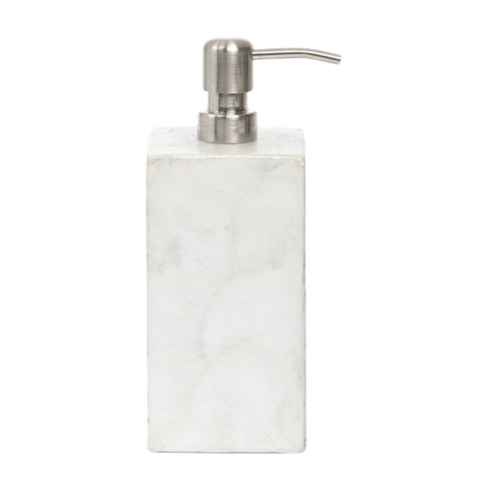 Andria Bathroom Accessories Collection in Pearlized Capiz - The Well Appointed House