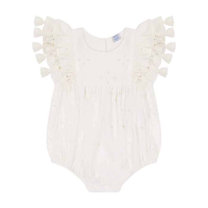 Anna Baby Romper White Eyelet - The Well Appointed House