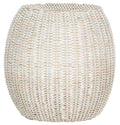 Antique Grey Rattan Accent Table - Side & Accent Tables - The Well Appointed House