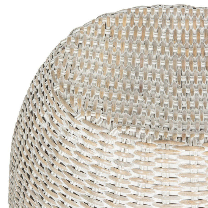Antique Grey Rattan Accent Table - Side & Accent Tables - The Well Appointed House
