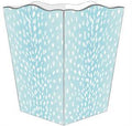 Aqua Antelope Wastepaper Basket and Optional Tissue Box Cover - Wastebasket Sets - The Well Appointed House