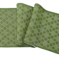 Artisan Hand Loomed Cotton Table Runner - Green Ginkgo - 18"x96" - The Well Appointed House
