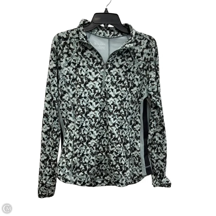 Athletic Jacket By Talbots In Black & Grey, Size: M