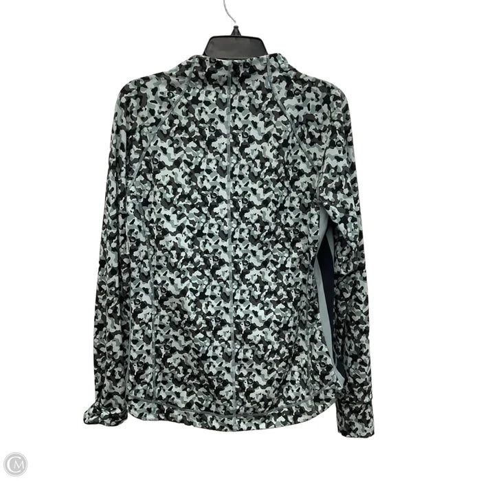 Athletic Jacket By Talbots In Black & Grey, Size: M