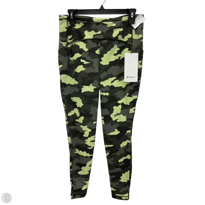 Athletic Leggings By Lululemon In Camouflage Print, Size: 10