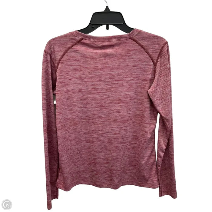 Athletic Top Long Sleeve Collar By Columbia In Pink, Size: S
