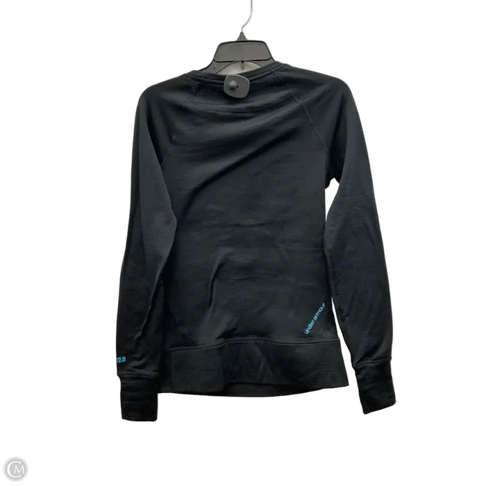 Athletic Top Long Sleeve Crewneck By Under Armour In Black, Size: M