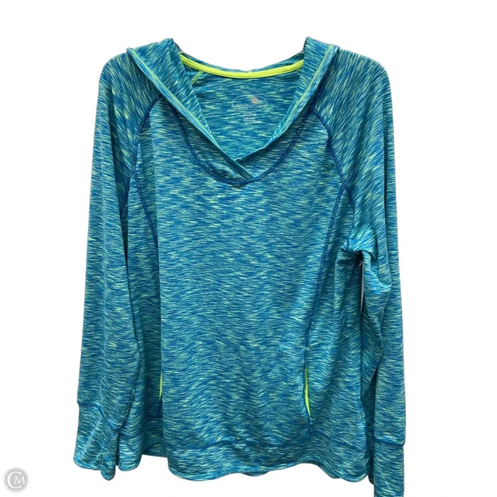 Athletic Top Long Sleeve Hoodie By Tangerine In Blue, Size: Xxl
