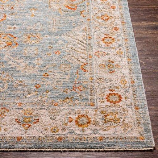Avant Garde Blue, Grey & Rust Woven Area Rug - Available in a Variety of Sizes - Rugs - The Well Appointed House