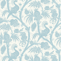 Balinese Peacock Wallcovering in Sky Blue - The Well Appointed House