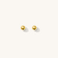 Ballin' Studs, classic four millimeter gold ball earrings in 14k gold fill