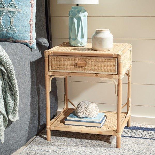 Bamboo & Rattan One Drawer Nightstand - Nightstands & Chests - The Well Appointed House