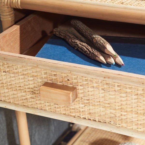 Bamboo & Rattan One Drawer Nightstand - Nightstands & Chests - The Well Appointed House