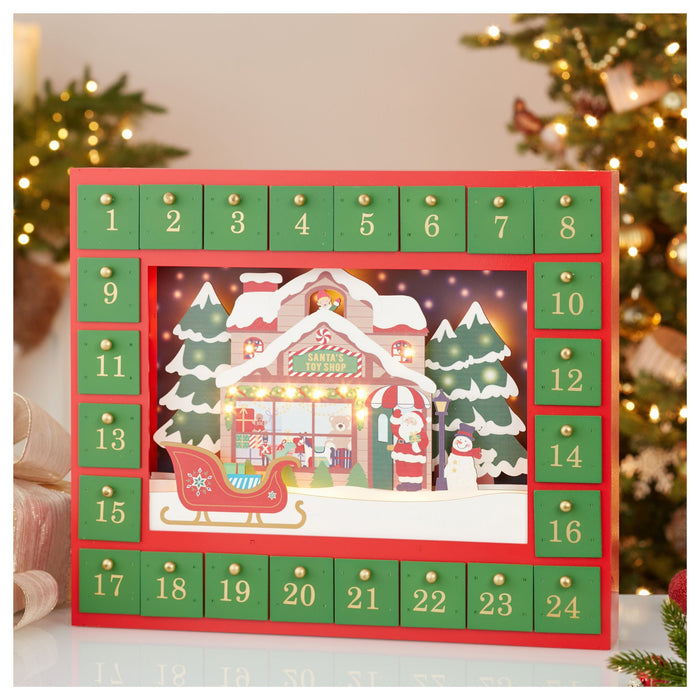 Battery Operated Santa Toy Shop Advent Calendar-The Well Appointed House