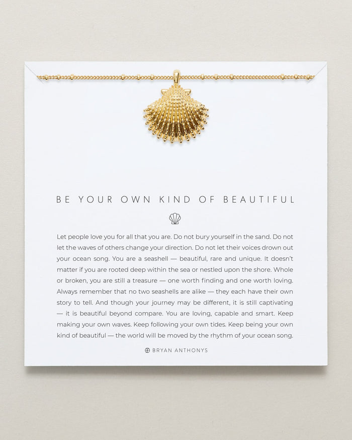 Bryan Anthonys Gold Be Your Own Kind Of Beautiful Pendant Necklace On Card