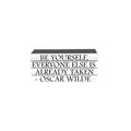 "Be Yourself, Everyone Else Is Already Taken" Decorative Book Set in Black and White - Books - The Well Appointed House