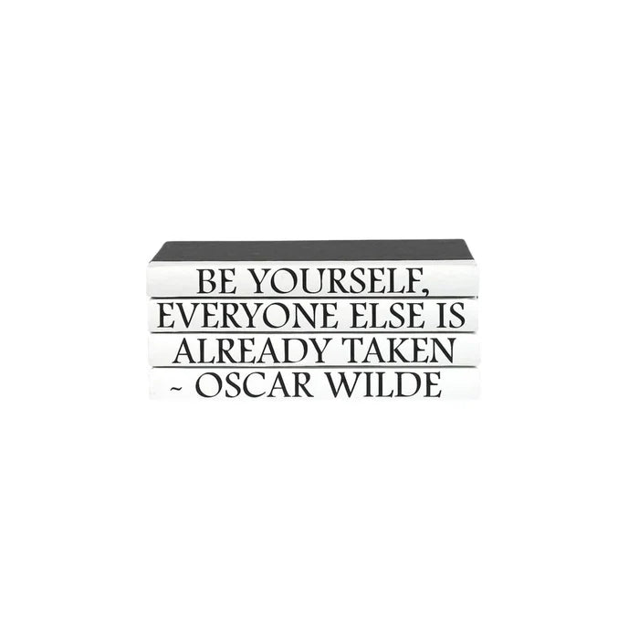 "Be Yourself, Everyone Else Is Already Taken" Decorative Book Set in Black and White - Books - The Well Appointed House