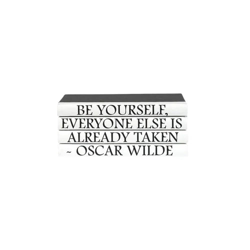 "Be Yourself, Everyone Else Is Already Taken" Decorative Book Set in Black and White - Books - The Well Appointed House