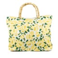 Beaded Lemon Bag With Faux Bamboo Handles - Gifts for Her - The Well Appointed House