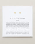 Bryan Anthonys Beautifully Broken Collection Baguette Stud Earrings Gold On Card